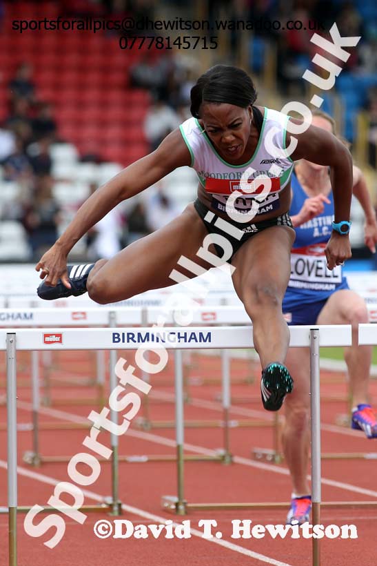 Womens 100 metres hurdles, British Championships, Birmingham. Photo: David T. Hewitson/Sports for All Pics